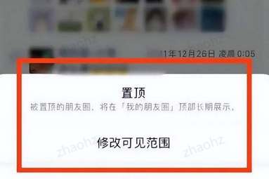 微信朋友圈置顶所有人都能看到吗